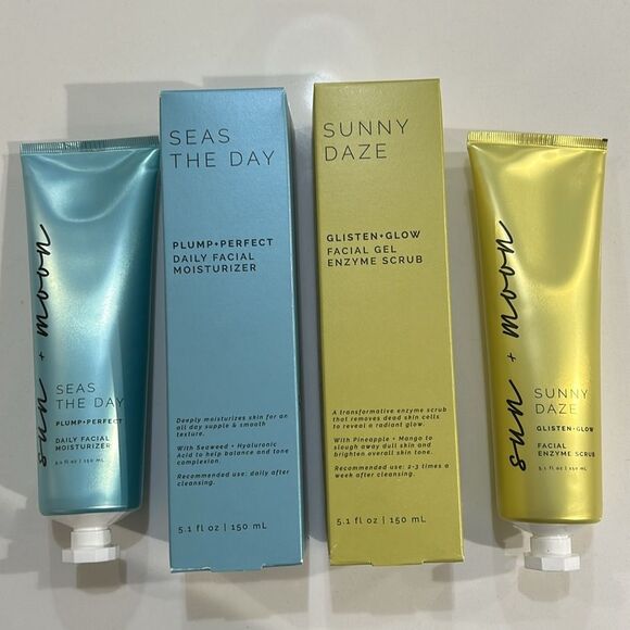 NEW Sun+Moon Set | Facial Moisturizer + Gel Enzyme Scrub - NIB - Picture 4 of 5